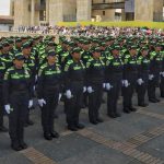Policia en las Calles de Bogotá