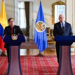 Presidente Gustavo  Petro y El presidente de la Corte IDH, Ricardo C. Pérez Manrique​,Foto Presidencia