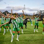 Las jugadoras de Atlético Nacional celebran paso a semifinales de la Libertadores Femenina
