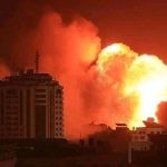 Bombardeo en Gaza