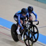 Las colombianas Marcela Hernández y Lina Rojas ganaron la medalla de oro de la prueba de madison del ciclismo de pista en los Juegos Panamericanos #Santiago2023