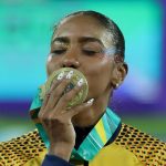 Campeona del salto largo en los Juegos Panamericanos Santiago2023, Natalia Linares se ganó todas las medallas de oro en el ciclo olímpico camino a París2024.