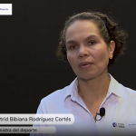 La Ministra del Deporte Astrid Bibiana Rodriguez,aclara incidente con el sonido en inauguración de los Juegos Nacionales