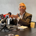 Ministro de Hacienda, Ricardo Bonilla en Rueda de Prensa