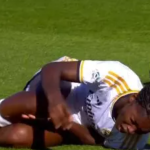 Linda Caicedo lesión.Foto cuenta X @DAZN_ES.
