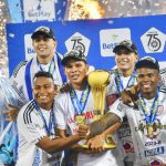 Atlético Junior perdió 2-1 frente al Independiente Medellín, en el estadio Atanasio Girardot, en el juego de vuelta de la final de la Liga colombiana 2023-II, pero se quedó con la estrella del segundo semestre desde la definición de los penales. Foto Jhony Olivares/EL HERALDO