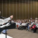 Durante la Inducción de Autoridades Territoriales 2024-2027, efectuada en Cali, el jefe de Estado precisó que 280 municipios del país tienen “alto riesgo en términos de estrés hídrico” y hay un 85 % de probabilidad que la sequía se extienda más allá de marzo. Foto Presidencia