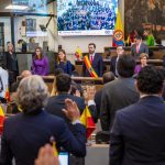 Durante su intervención el Alcalde Mayor de Bogotá, Carlos Fernando Galán resaltó la importancia y compromiso del Concejo de Bogotá, además se refirió a temas de seguridad, obras públicas, movilidad y Sistema del Cuidado.