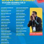 Lista de los 23 convocados de la Selección Colombia Sub 23