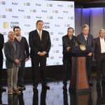 En la Casa de Nariño se reunieron los directivos del Grupo Empresarial Antioqueño, GEA , con el presidente Gustavo Petro y los empresarios Gabriel y Jaime Gilinski. Foto Presidencia