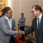 Gustavo Petro y el fiscal general de la Nación, Francisco Barbosa