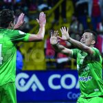 Leiner Escalante marcó el único gol del partido entre La Equidad e Independiente Santa Fe en el Metropolitano de Techo. Foto Dimayor