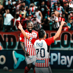 El encargado de marcar el gol de la victoria fue Carlos Bacca al minuto 74, rematando de pierna derecha y mandando el balón al costado izquierdo del arco, que no pudo atajar el portero porque se fue al lado contrario. Foto Dimayor