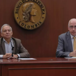 El ministro de Hacienda ,Ricardo Bonilla y Leonardo Villar, Gerente General del Banco de la República