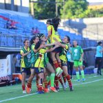 La Selección Colombia femenina Sub-17 sigue cosechando buenos resultados en el Sudamericano de la categoría que se disputa en Paraguay. Esta vez fue 3-0 contra Argentina..Foto FCF