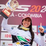 Mariana Pajón, quien logró la presea dorada tras vencer a la estadounidense Lexis Colby, subcampeona panamericana