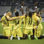 ndependiente Santa Fe derrotó 0-1 al Once Caldas y aseguró su clasificación a los cuadrangulares finales del fútbol colombiano..Foto Santa FE