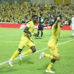 Jugadores del Atletico Bucaramanga celebran paso a la Final de Liga BetPlay I 2024