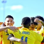 Colombia cierra su gira de amistosos con las mejores sensaciones Este sábado 15 de junio, la Selección se floreó ante una débil Bolivia y la venció por 3-0 en el Rentschler Field Stadium de East Hartford. Jhon Arias, Jhon Córdoba y Luis Díaz se encargaron de anotar los tantos cafeteros en territorio norteamericano..Foto FCF