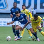Falcao Garcia, durante el partido de la fecha 2 entre Millonarios FC y Atlético Bucaramanga de la Liga BetPlay DIMAYOR II 2024 en el estadio Nemesio Camacho el Campin de la ciudad de Bogotá. / Foto: VizzorImage / Leonardo Castañeda / Cont