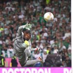 Harlen Castillo jugador del Atlético Nacional durante partido entre Atletico Nacional  y América de Cali por la fecha 2 como parte de la Liga BetPlay DIMAYOR II 2024 jugado en el estadio Atanasio Girardot de la ciudad de Medellín . / Foto: VizzorImage / Luis Benavides / Contribuidor