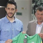 Camilo Vargas, junto al técnico de Nacional, Juan Carlos Osorio.