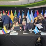 La canciller de Colombia, Laura Sarabia, expuso hoy las prioridades de su país en calidad de presidente pro tempore por el siguiente año de la Comunidad de Estados Latinoamericanos y Caribeños (Celac).Foto Cancilleria