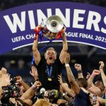 El Paris Saint-Germain (PSG) goleó hoy aquí 5-0 al Inter de Milán y se coronó monarca de la Liga de Campeones de fútbol por primera vez en su historia.