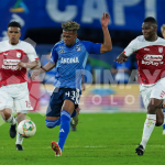Millonarios y Santa Fe se enfrentan este jueves 19 de junio a las 8:15 p.m.en el Estadio Nemesio Camacho El Campín de Bogotá en un partido crucial por el Grupo B de los cuadrangulares semifinales de la Liga.Foto Dimayor