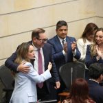 Presidente del Senado Lidio García Turbay, del Partido Liberal, fue elegido con 97 votos, Primera Vicepresidenta Ana Paola Agudelo, del Partido MIRA y Segunda Vicepresidenta Ana María Castañeda, de Cambio Radical, fue elegida con 92 votos.
