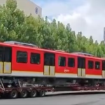 El primer tren ensamblado en China estará arribando a Bogotá a finales del mes de septiembre de este año. Foto Metro de Bogotá