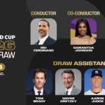 Tom Brady, Shaquille O'Neal, Wayne Gretzky y Aaron Judge estarán presentes en el escenario, y el ex capitán de Inglaterra Rio Ferdinand será el encargado de realizar el sorteo.
