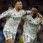 Los tantos de Mbappé (2), Vini Jr, que firmó un partido espectacular, Mastantuono, Bellingham y Kehrer, en propia puerta, rubrican la quinta victoria en la Champions.