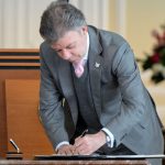 El Presidente de la República sanciona la Ley Estatutaria para la Salud.

Casa de Nariño, Bogotá - 16 de febrero de 2015. Foto: Efrain Herrera - SIG