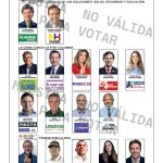tarjeta electoral de las consultas de precandidatos a la presidencia de la República del próximo 8 de marzo