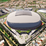 Prototipo del nuevo estadio El Campín de Bogotá. Foto: Sencia