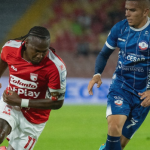 Santa Fe dejó escapar puntos importantes tras empatar 1-1 frente a Alianza en el Estadio El Campín por la fecha 11 del Torneo Apertura de la Liga BetPlay, un resultado que complica sus aspiraciones de clasificar a los cuadrangulares.Foto Dimayor