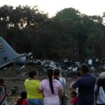 Así quedó el avión Hércules que cayó en Puerto Leguízamo, Putumayo.