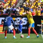 En partido amistoso internacional disputado hoy, 29 de marzo de 2026, Francia venció 3-1 a Colombia en el estadio FedExField de Maryland, Estados Unidos.Foto FCF