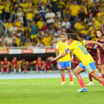 Leicy Santos con su nueva anotación se mantiene como la máxima goleadora de la actual Liga de Nacionales de CONMEBOL con 4 tantos Foto FCF