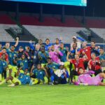 Con este contundente resultado, La Selección Colombia Sub 17 no solo buscará el título continental el próximo domingo 19 de abril, sino que también selló su clasificación oficial al Mundial Sub-17 de Qatar 2025/2026.Foto FCF