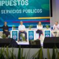 Los aspirantes presidenciales Paloma Valencia, Claudia López, Roy Barreras y Sergio Fajardo en el debate 'Colombia decide su energía',