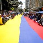 En el marco del Día del Trabajo, el Ministro de Trabajo, Antonio Sanguino y la directora de Planeación Nacional, Natalia Irene Molina, desde el Parque de las Luces en Medellín