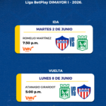 Programación Finales Liga BetPlay DIMAYOR l-2026