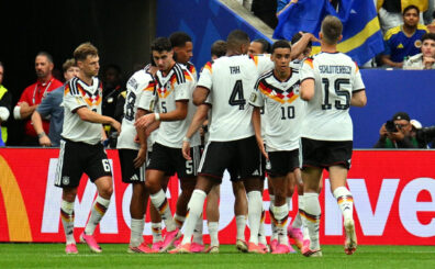 Kai Havertz #7 de Alemania anota un penalti para el tercer gol de su equipo durante el partido del Grupo E de la Copa Mundial de la FIFA 2026 entre Alemania y Curazao en el Estadio de Houston el 14 de junio de 2026 en Houston, Texas. (Foto de Lars Baron/Getty Images)