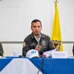 Desde la localidad de Ciudad Bolívar, en el sur de Bogotá, el ministro de Defensa, Pedro Sánchez, confirmó que existen indicios de afectaciones al orden público al conocerse los resultados de la segunda vuelta presidencial, este domingo 21 de junio.Foto Mindefensa
