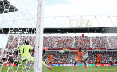 Toronto, Ontario - 20 de junio: (nota del Editor: La imagen fue capturada con una cámara remota desde detrás de la portería). Deniz Undav #26 de Alemania anota el segundo gol de su equipo durante el partido del Grupo E de la Copa Mundial de la FIFA 2026 entre Alemania y Costa de Marfil en el Estadio de Toronto el 20 de junio de 2026 en Toronto, Ontario. (Foto de Ezra Shaw - FIFA/FIFA vía Getty Images)