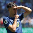 Seattle, Washington - 24 de junio: Kerim Alajbegovic #19 de Bosnia y Herzegovina celebra el primer gol de su equipo durante el partido del Grupo B de la Copa Mundial de la FIFA 2026 entre Bosnia y Herzegovina y Qatar en el Estadio de Seattle el 24 de junio de 2026 en Seattle, Washington. (Foto de Matt McNulty - FIFA/FIFA vía Getty Images)