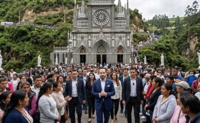 El presidente electo de Colombia, Abelardo de la Espriella, estuvo este sábado en Ipiales (Nariño) y desde allí se dirigió al Santuario de Las Lajas para cumplir una promesa a la virgen del Rosario.esía Pagina10