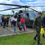 El Ejército confirmó que las 45 personas rescatas están en buenas condiciones y son acompañadas por los soldados y las autoridades regionales.